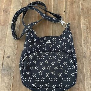TRAVELON Crossbody Black Floral Women's Bag